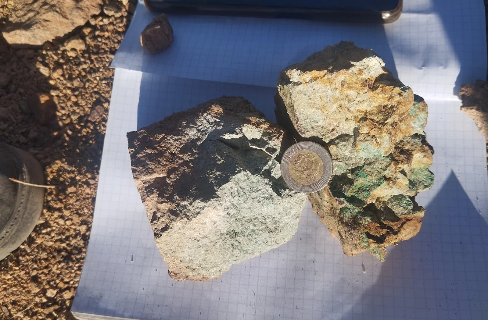 Fragments de roche utilisés pour décrire les matériaux du sous-sol